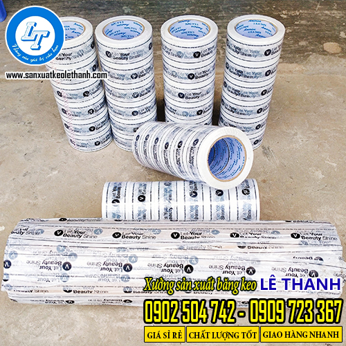 Băng keo in logo và trục đồng in theo mẫu