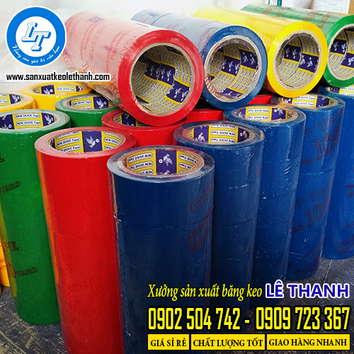 Băng keo màu 100y nhiều màu