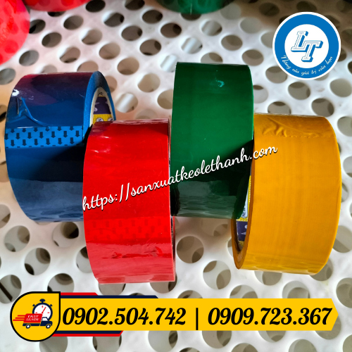 Băng keo màu dán thùng Băng keo màu dán thùng