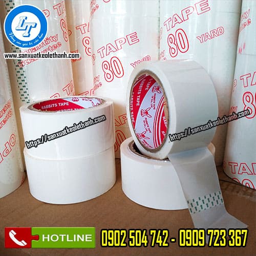 Cuộn băng keo opp màu trắng