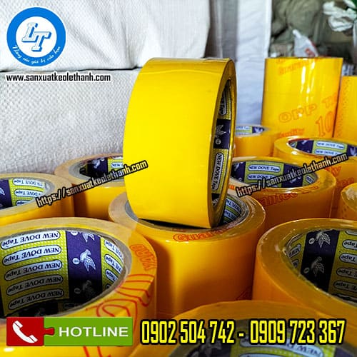 Băng keo màu vàng 4f8 loại 100y
