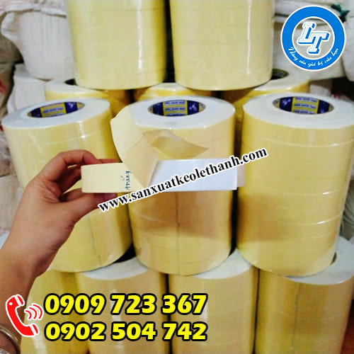 Băng keo mút xốp vàng trắng