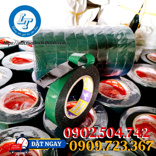 Băng keo mút xốp màu xanh đen 2f4 Băng keo mút xốp màu xanh đen 2f4