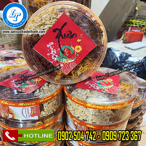 Băng keo dán trên hộp bánh kẹo tết Băng keo dán trên hộp bánh kẹo tết