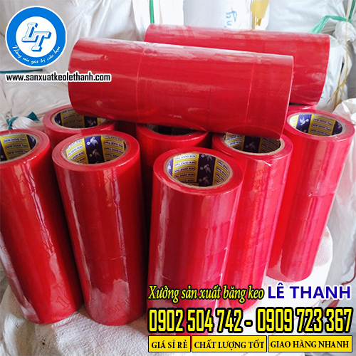 băng keo opp màu đỏ 100y