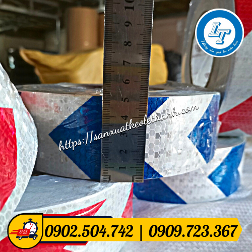 Băng keo phản quang cuộn 5fx45m Băng keo phản quang cuộn 5fx45m