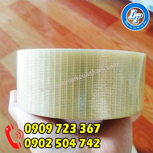 Băng keo sợi thủy tinh chịu nhiệt 2 sọc Băng keo sợi thủy tinh chịu nhiệt 2 sọc
