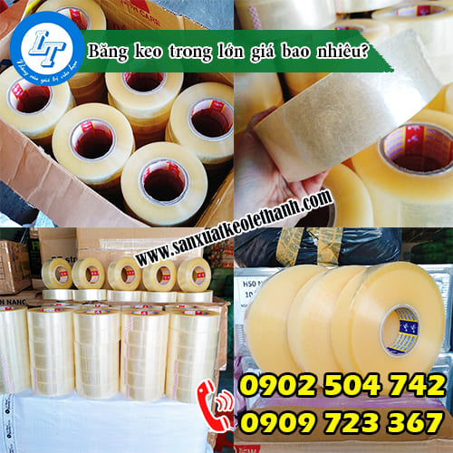 Băng keo trong cuộn lớn giá bao nhiêu?