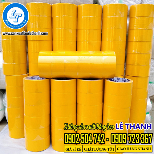 Băng keo vải màu vàng dán bạt