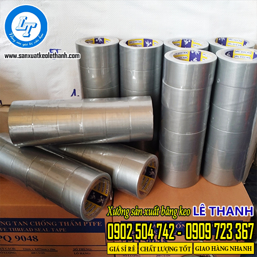 Băng keo vải dán bạt màu xám khổ 4f8