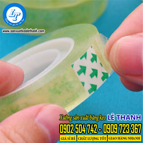 Băng keo văn phòng phẩm 1f8 cuộn 15y, 25y
