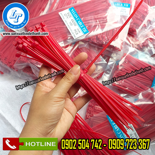 Dây rút nhựa màu đỏ Dây rút nhựa màu đỏ