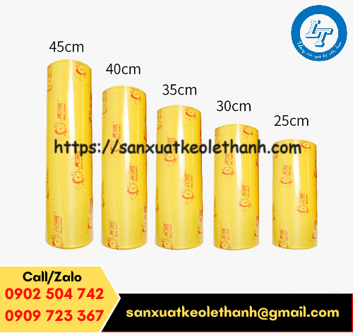 Các kích thước bề rộng của màng bọc thực phẩm Các kích thước bề rộng của màng bọc thực phẩm