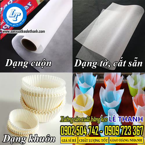 Các loại giấy chống dính làm bánh