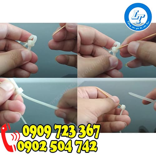 Cách tháo mở dây rút nhựa bằng vật nhọn Cách tháo mở dây rút nhựa bằng vật nhọn