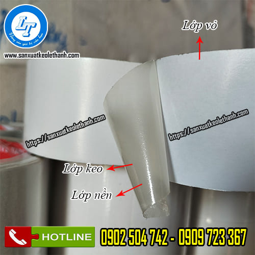Cấu tạo của băng keo 2 mặt