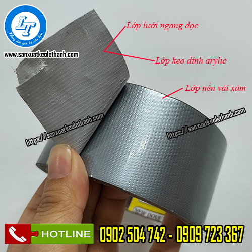 Cấu tạo của băng keo vải xám Cấu tạo của băng keo vải xám