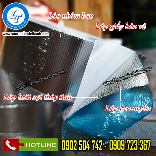 Cấu tạo băng keo nhôm sợi thủy tinh Cấu tạo băng keo nhôm sợi thủy tinh
