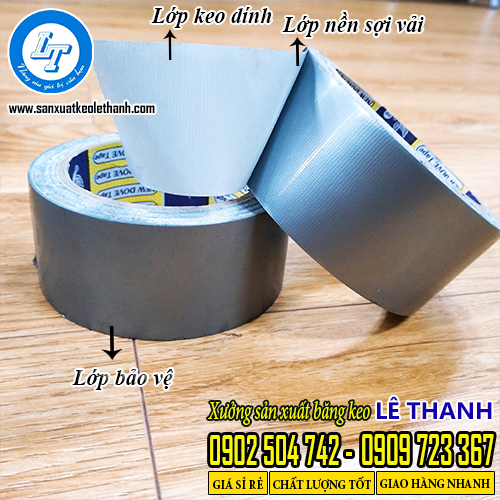 Cấu tạo băng keo vải xám
