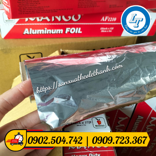 Giấy bạc nướng là màng nhôm mỏng Giấy bạc nướng là màng nhôm mỏng