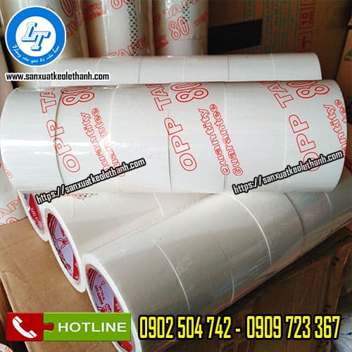 Cây băng keo opp màu trắng 80y