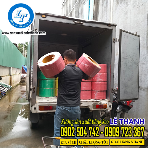 Giao dây đai nẹp thùng cho khách Giao dây đai nẹp thùng cho khách