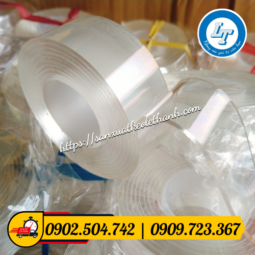 Băng keo 2 mặt trong suốt cuộn 4f8 Băng keo 2 mặt trong suốt cuộn 4f8