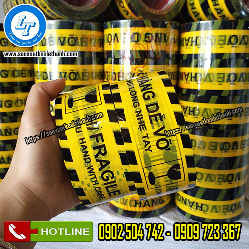 Băng keo hàng dễ vỡ quy cách cuộn 4f8 Băng keo hàng dễ vỡ quy cách cuộn 4f8