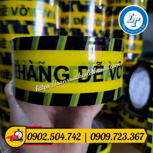 Băng keo in chữ hàng dễ vỡ Băng keo in chữ hàng dễ vỡ