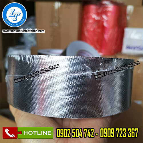 Cuộn băng keo nhôm bạc sợi thủy tinh Cuộn băng keo nhôm bạc sợi thủy tinh