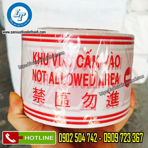 Cuộn băng rào cảnh báo có in chữ