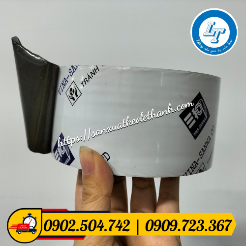 Cuộn màng chống trầy in logo trắng đen Cuộn màng chống trầy in logo trắng đen