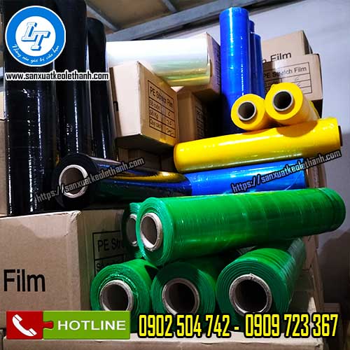 Cuộn màng pe màu nhiều màu Cuộn màng pe màu nhiều màu