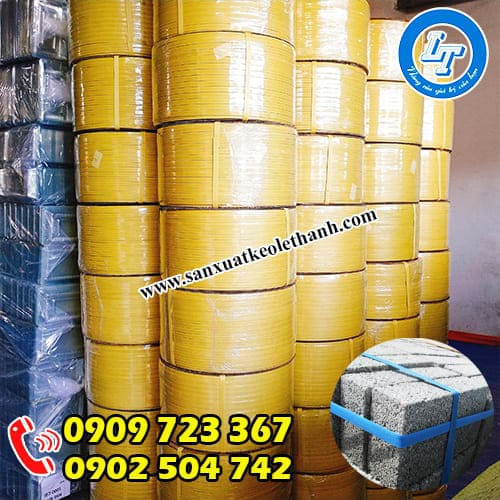 Dây đai nhựa kiện hàng màu vàng