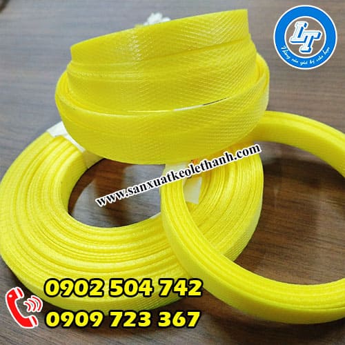 Dây đai nhựa nguyên sinh màu vàng