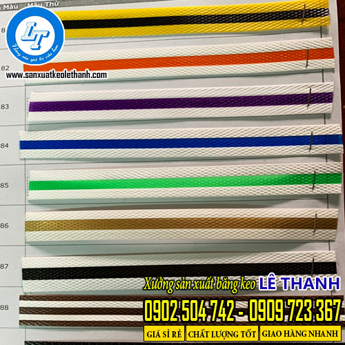 Dây đai nhựa đan giỏ loại 1 sọc, 2 sọc