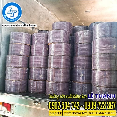 Dây đai nhựa màu tím cuộn 10kg
