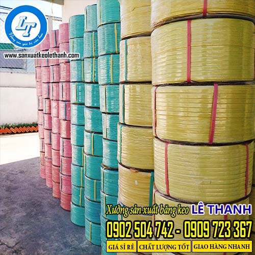 Dây đai nhựa màu xanh đỏ vàng