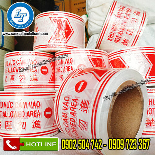 Cuộn băng rào cảnh báo được in màu sắc rõ nét