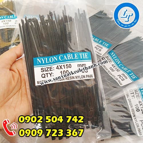 Dây rút nhựa màu đen 1 tấc rưỡi