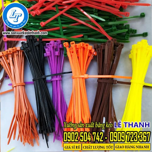 Dây rút nhựa màu 10cm bền màu, không phai