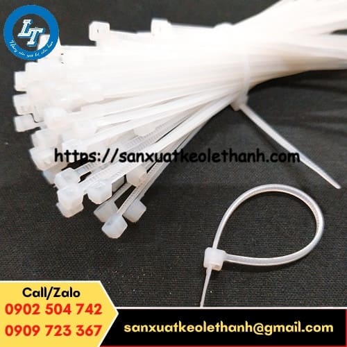 Dây rút nhựa màu trắng Dây rút nhựa màu trắng