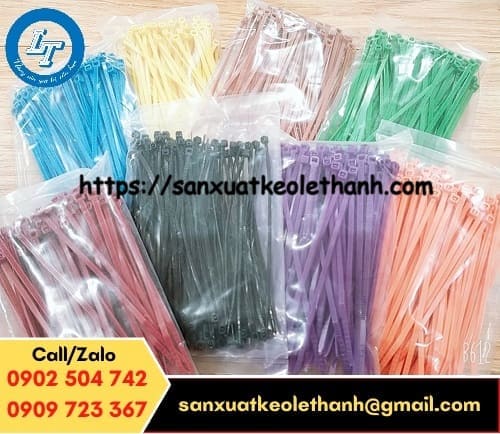 Dây rút nhựa màu với kích thước 1 tấc Dây rút nhựa màu với kích thước 1 tấc