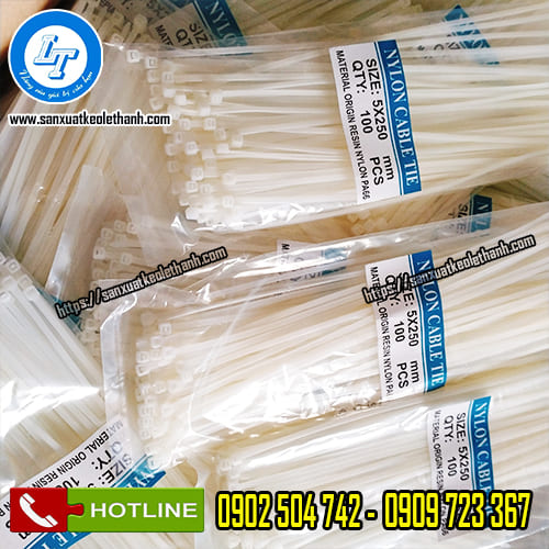 Dây rút nhựa màu trắng Dây rút nhựa màu trắng