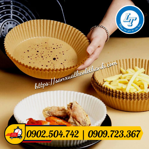 Dĩa giấy nến nâu dùng cho các món ăn hấp, nướng, chiên Dĩa giấy nến nâu dùng cho các món ăn hấp, nướng, chiên