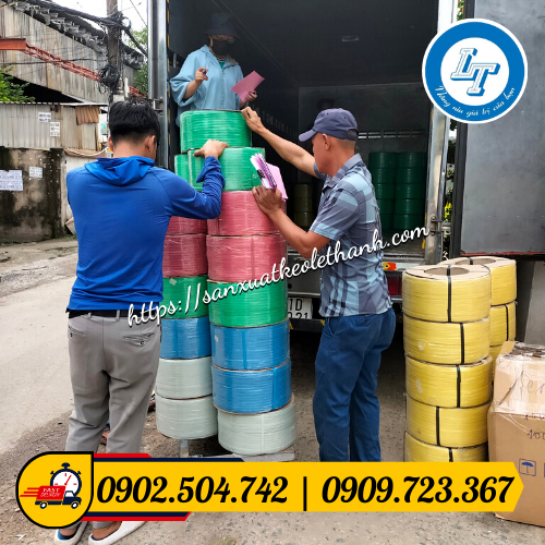 Giao dây đai nhựa đủ màu Giao dây đai nhựa đủ màu