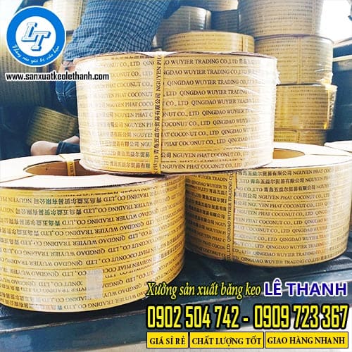 Giao hàng dây đai in logo cho khách