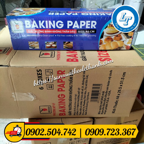 Giấy nướng bánh không thấm dầu Giấy nướng bánh không thấm dầu