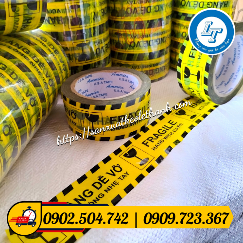 Màu và chữ băng keo hàng dễ vỡ Màu và chữ băng keo hàng dễ vỡ