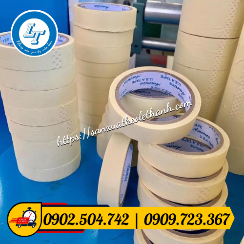 Băng keo giấy được sản xuất từ chất liệu giấy karft Băng keo giấy được sản xuất từ chất liệu giấy karft